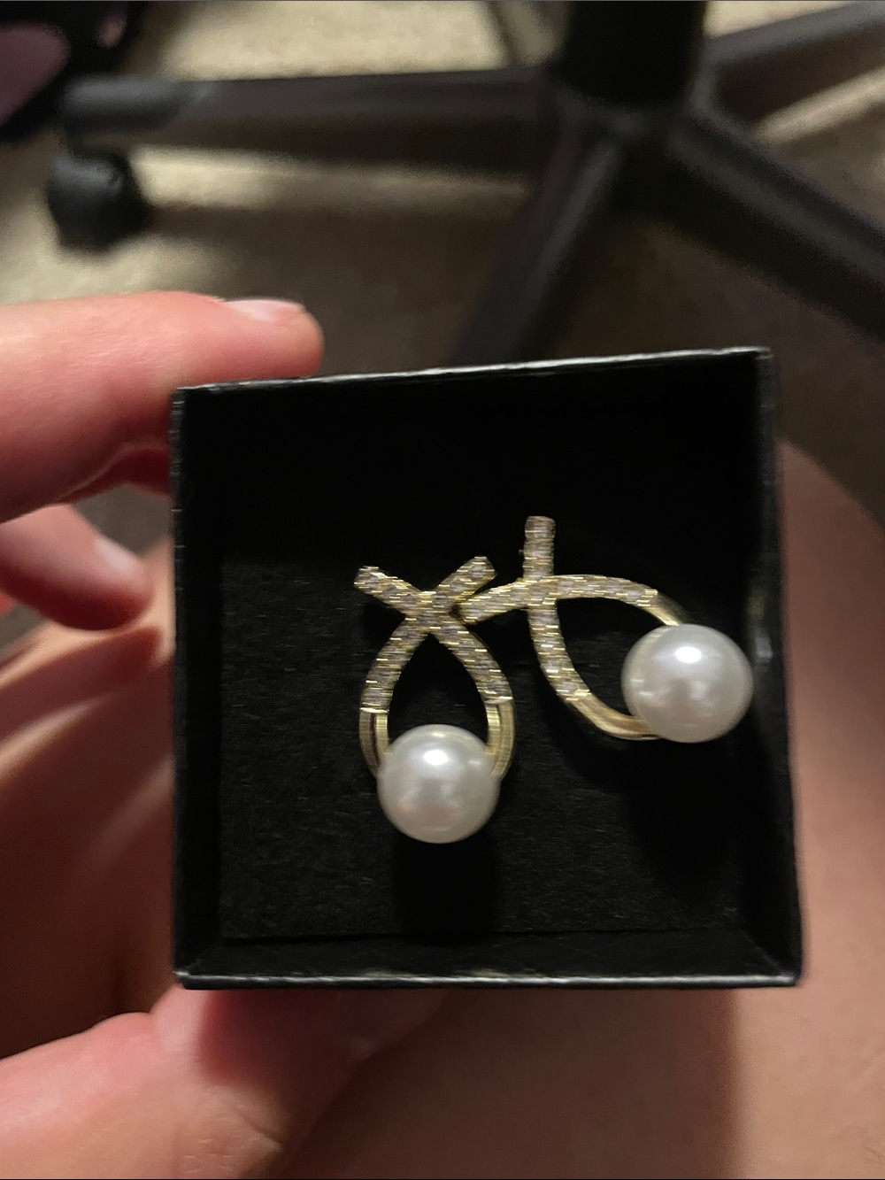 Classic Gold Pearl Loop Earrings - Elegant Women's Jewelry